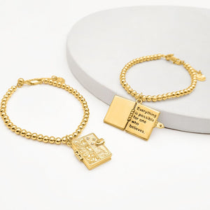 Secret Scriptures Bracelet: Believe - Gold